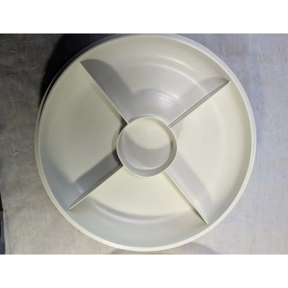 Vintage Tupperware 1708 Divided Serving Tray with 1709 Lid.